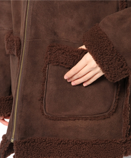 Sheta（シータ）の「ムートンコート（その他アウター・レディース・ブラウン・FREE）」の8枚目の写真