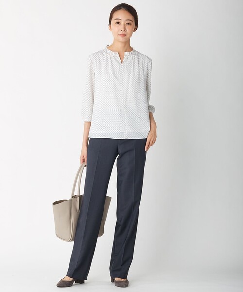 J.PRESS(ジェイプレス)の「チェーンプリント カットソー(Tシャツ/カットソー・レディース・ホワイト系5/ネイビー系5・LARGE/MEDIUM)」の10枚目の写真
