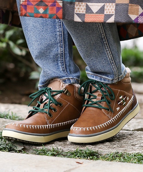 チチカカ(チチカカ)の「ネイティブ刺繍ミドルスニーカー(スニーカー・レディース・ブラック/キャメル/カーキ・MEDIUM/LARGE)」の15枚目の写真