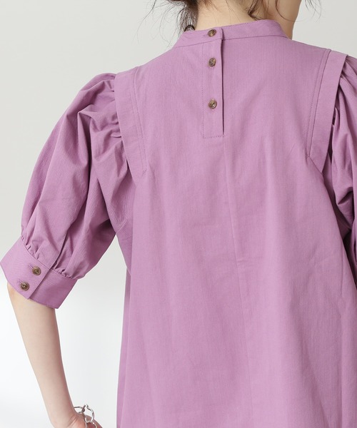 N.（N. Natural Beauty Basic）（エヌエヌナチュラルビューティーベーシック）の「◆タックショルダーパフスリーブブラウス（シャツ/ブラウス・レディース・チャコールグレー/ナチュラル/パープル・MEDIUM）」の10枚目の写真