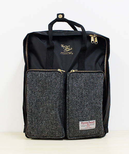 CIAOPANIC(チャオパニック)の「《WEB限定SALE》【The Sun And Classic/TSAC】HARRIS TWEED BOX 2WAY DAYPACK(バックパック/リュック・レディース・ブラック/グレー/ネイビー・FREE)」の4枚目の写真