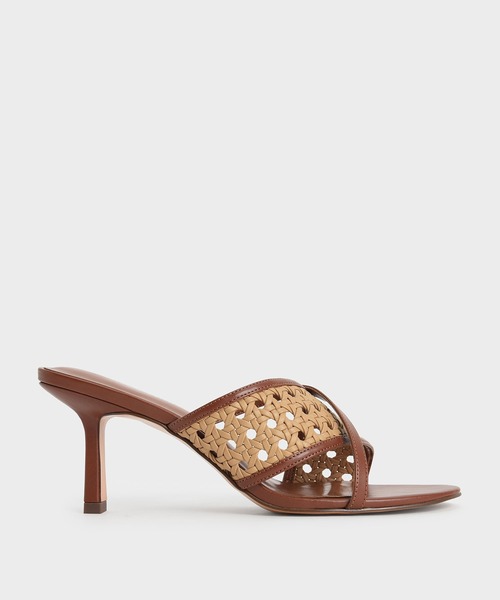 CHARLES & KEITH(チャールズ & キース)の「アシンメトリック ウーブンストラップミュール / Asymmetric Woven Strap Mules(サンダル・レディース・ブラック/ブラウン/ゴールド・22.5cm/23cm/23.5cm/24.5cm/25cm/25.5cm)」の3枚目の写真