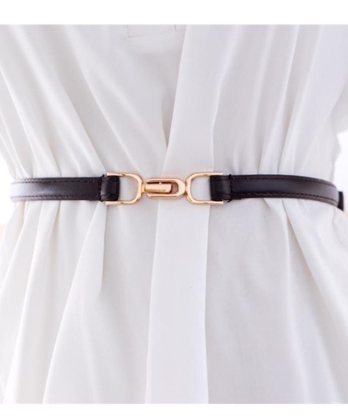 REBALANCE（リバランス）の「ビットベルト（ベルト・レディース・ホワイト/ブラック/ダークブラウン/ブラウン/レッド・FREE）」の3枚目の写真