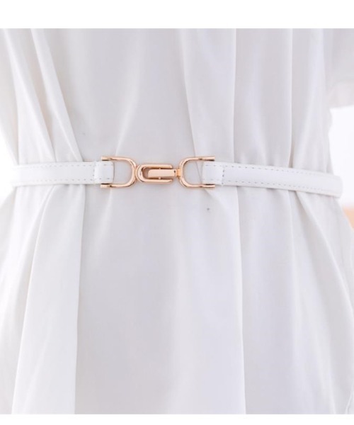 REBALANCE（リバランス）の「ビットベルト（ベルト・レディース・ホワイト/ブラック/ダークブラウン/ブラウン/レッド・FREE）」の2枚目の写真