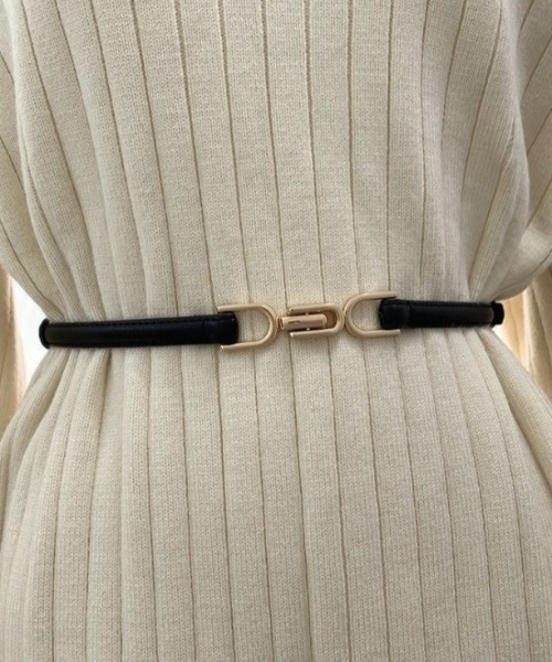 REBALANCE（リバランス）の「ビットベルト（ベルト・レディース・ホワイト/ブラック/ダークブラウン/ブラウン/レッド・FREE）」の20枚目の写真