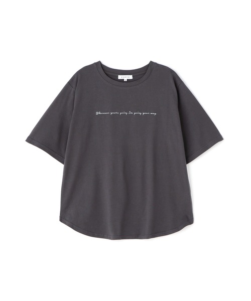 NATURAL BEAUTY BASIC(ナチュラルビューティーベーシック)の「オーガニックコットンレタリングロゴT(Tシャツ/カットソー・レディース・ベージュ/オフホワイト/グレー系その他・MEDIUM)」の11枚目の写真