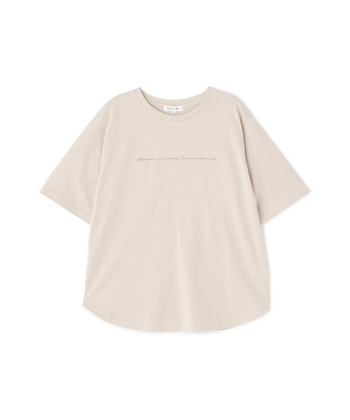 NATURAL BEAUTY BASIC(ナチュラルビューティーベーシック)の「オーガニックコットンレタリングロゴT(Tシャツ/カットソー・レディース・ベージュ/オフホワイト/グレー系その他・MEDIUM)」の15枚目の写真