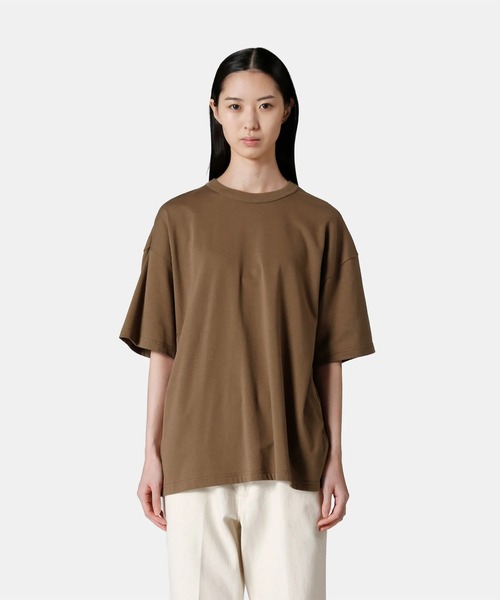 UNDECORATED（アンデコレイテッド）の「UNDECORATED アンデコレイテッド / Recycle Organic Cotton S/S T-Shirt リサイクルオーガニックコットンパイル ショートスリーブTシャツ / UD00011（Tシャツ/カットソー・メンズ・ブラック/アイボリー/キナリ/ブラウン/ホワイト・0/3/1/2）」の5枚目の写真