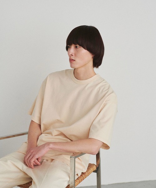 UNDECORATED（アンデコレイテッド）の「UNDECORATED アンデコレイテッド / Recycle Organic Cotton S/S T-Shirt リサイクルオーガニックコットンパイル ショートスリーブTシャツ / UD00011（Tシャツ/カットソー・メンズ・ブラック/アイボリー/キナリ/ブラウン/ホワイト・0/3/1/2）」の3枚目の写真