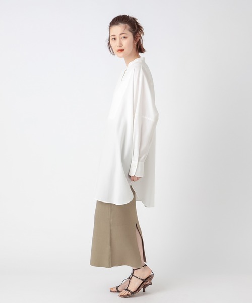 RIVE DROITE（リヴドロワ）の「纏うだけで今っぽいシルエットが完成　ビブカラーオーバーワイドシャツ（シャツ/ブラウス・レディース・オフホワイト/モカ/ピンク・FREE）」の20枚目の写真