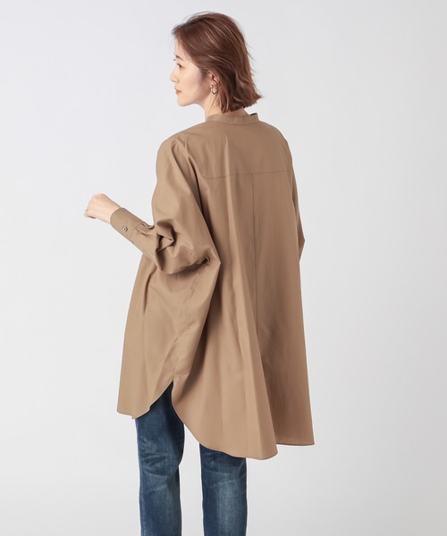 RIVE DROITE（リヴドロワ）の「纏うだけで今っぽいシルエットが完成　ビブカラーオーバーワイドシャツ（シャツ/ブラウス・レディース・オフホワイト/モカ/ピンク・FREE）」の13枚目の写真