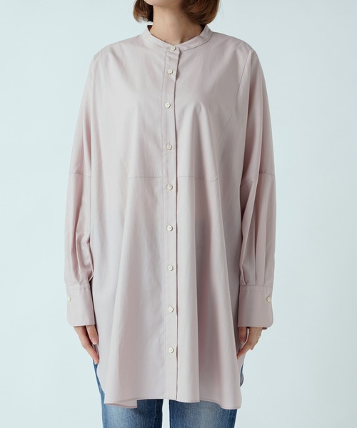 RIVE DROITE（リヴドロワ）の「纏うだけで今っぽいシルエットが完成　ビブカラーオーバーワイドシャツ（シャツ/ブラウス・レディース・オフホワイト/モカ/ピンク・FREE）」の19枚目の写真