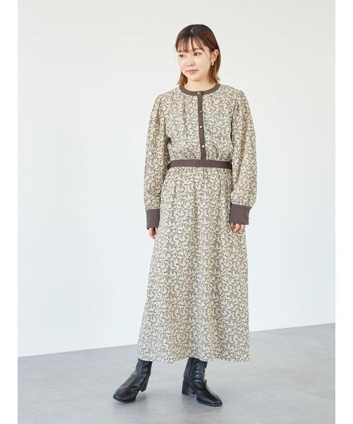 ELENCARE DUE(エレンカーレデュエ)の「・ELENCARE DUE ドビーフラワーワンピース*(ワンピース・レディース・アイボリー/ブラウン/ブラック/カーキ・FREE)」の18枚目の写真