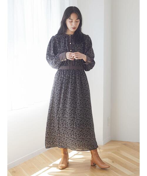 ELENCARE DUE(エレンカーレデュエ)の「・ELENCARE DUE ドビーフラワーワンピース*(ワンピース・レディース・アイボリー/ブラウン/ブラック/カーキ・FREE)」の19枚目の写真