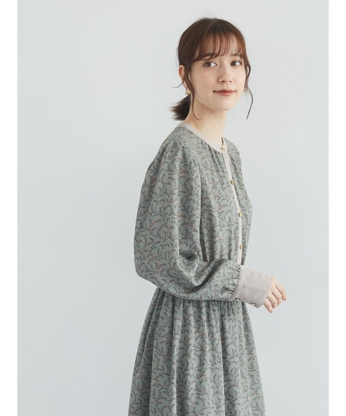 ELENCARE DUE(エレンカーレデュエ)の「・ELENCARE DUE ドビーフラワーワンピース*(ワンピース・レディース・アイボリー/ブラウン/ブラック/カーキ・FREE)」の9枚目の写真