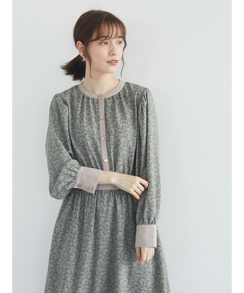 ELENCARE DUE(エレンカーレデュエ)の「・ELENCARE DUE ドビーフラワーワンピース*(ワンピース・レディース・アイボリー/ブラウン/ブラック/カーキ・FREE)」の11枚目の写真