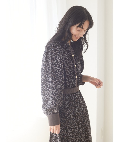 ELENCARE DUE(エレンカーレデュエ)の「・ELENCARE DUE ドビーフラワーワンピース*(ワンピース・レディース・アイボリー/ブラウン/ブラック/カーキ・FREE)」の15枚目の写真