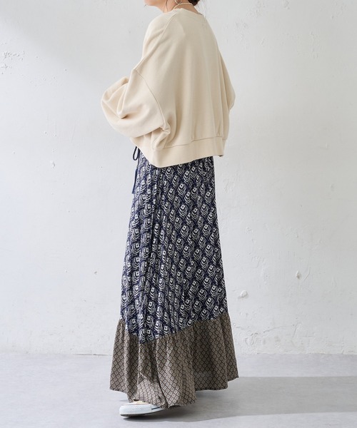 DISCOAT（ディスコート）の「VTG花柄パッチワークフレアスカート（スカート・レディース・ネイビー/キャメル・FREE）」の20枚目の写真