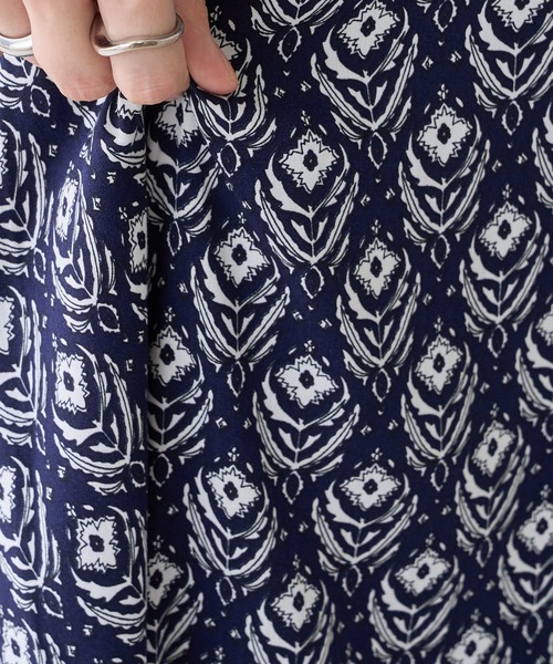 DISCOAT（ディスコート）の「VTG花柄パッチワークフレアスカート（スカート・レディース・ネイビー/キャメル・FREE）」の18枚目の写真