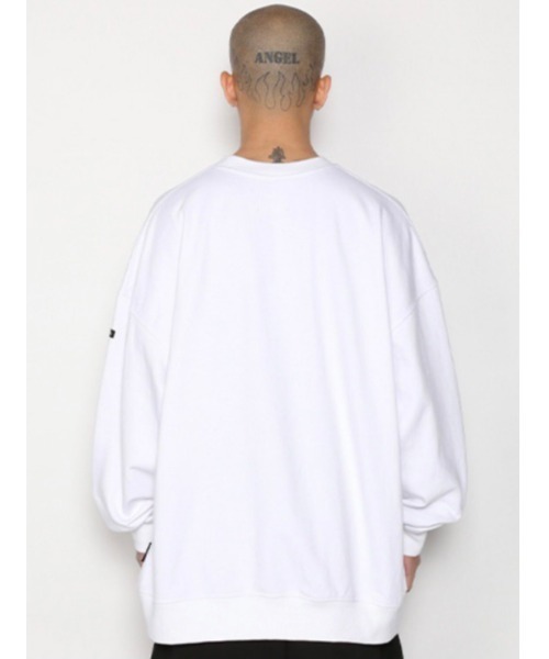 AJOBYAJO(アジョバイアジョ)の「【AJOBYAJO/アジョバイアジョ】Embroidered Logos Sweatshirt/エンボス ロゴスウェット MTM スローガンスウェット(スウェット・メンズ・ブラック/ホワイト・L/XL)」の6枚目の写真