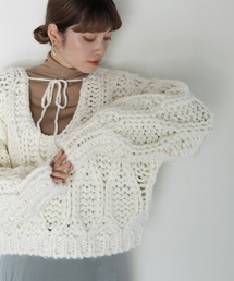 CLEIO | 【CLEIO】ハンドメイド2WAYウェーブニット(ニット/セーター)