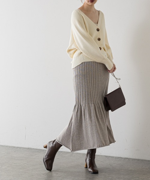 natural couture(ナチュラルクチュール)の「もちもち触感のプチプラアイレットカーディガン(カーディガン/ボレロ・レディース・ブラック/ベージュ/オフホワイト/ピンク/グリーン/ラベンダー/グレー/ミント・FREE)」の18枚目の写真