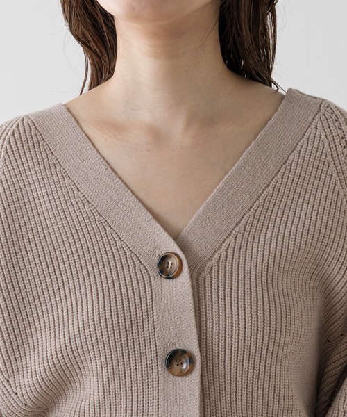 natural couture(ナチュラルクチュール)の「もちもち触感のプチプラアイレットカーディガン(カーディガン/ボレロ・レディース・ブラック/ベージュ/オフホワイト/ピンク/グリーン/ラベンダー/グレー/ミント・FREE)」の21枚目の写真