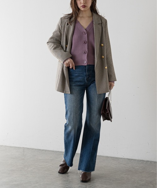 natural couture(ナチュラルクチュール)の「もちもち触感のプチプラアイレットカーディガン(カーディガン/ボレロ・レディース・ブラック/ベージュ/オフホワイト/ピンク/グリーン/ラベンダー/グレー/ミント・FREE)」の16枚目の写真