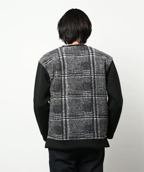 HIDEAWAYS NICOLE(ハイダウェイニコル)の「コンビネーションプルオーバー(Tシャツ/カットソー・メンズ・ブラック/アイボリー/ベージュ/チェック・X-LARGE/MEDIUM/LARGE)」の5枚目の写真