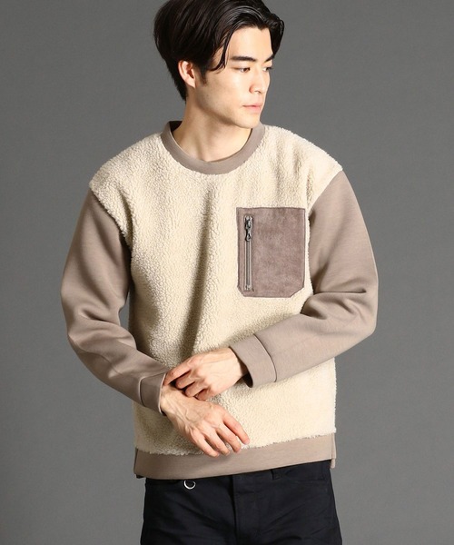 HIDEAWAYS NICOLE(ハイダウェイニコル)の「コンビネーションプルオーバー(Tシャツ/カットソー・メンズ・ブラック/アイボリー/ベージュ/チェック・X-LARGE/MEDIUM/LARGE)」の1枚目の写真