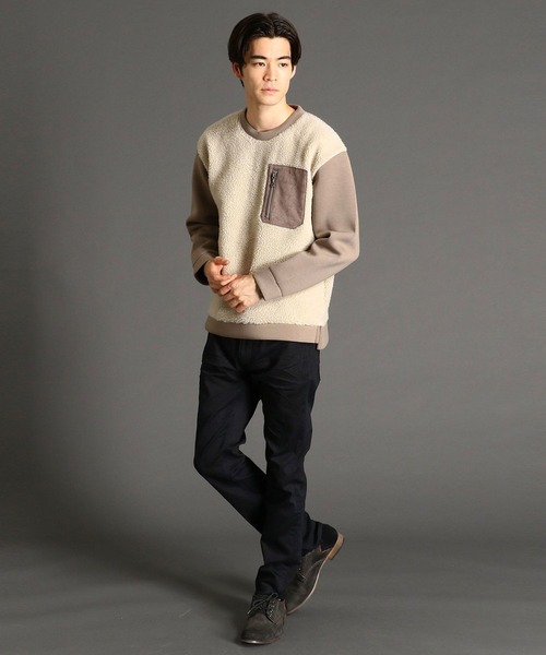 HIDEAWAYS NICOLE(ハイダウェイニコル)の「コンビネーションプルオーバー(Tシャツ/カットソー・メンズ・ブラック/アイボリー/ベージュ/チェック・X-LARGE/MEDIUM/LARGE)」の7枚目の写真