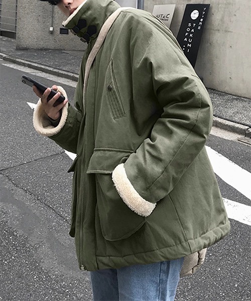 WESTBOY(ウエストボーイ)の「【WB ORIGINALS】Military Boa Long Jacket WO21W3HOT02(その他アウター・メンズ・グリーン/ブラック・L/M/XL)」の6枚目の写真