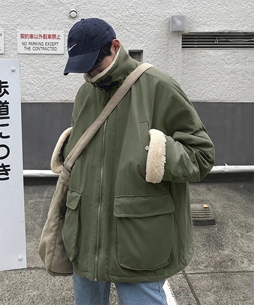WESTBOY(ウエストボーイ)の「【WB ORIGINALS】Military Boa Long Jacket WO21W3HOT02(その他アウター・メンズ・グリーン/ブラック・L/M/XL)」の8枚目の写真