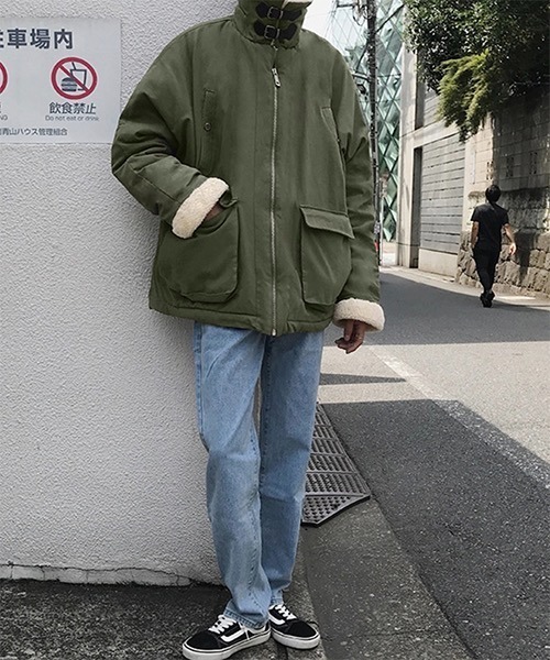 WESTBOY(ウエストボーイ)の「【WB ORIGINALS】Military Boa Long Jacket WO21W3HOT02(その他アウター・メンズ・グリーン/ブラック・L/M/XL)」の9枚目の写真