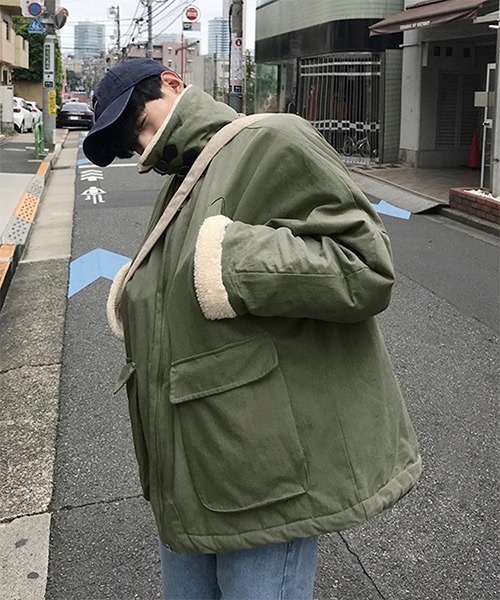 WESTBOY(ウエストボーイ)の「【WB ORIGINALS】Military Boa Long Jacket WO21W3HOT02(その他アウター・メンズ・グリーン/ブラック・L/M/XL)」の10枚目の写真