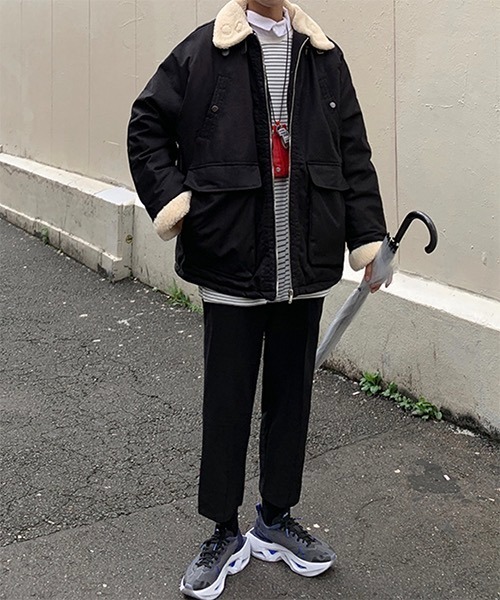 WESTBOY(ウエストボーイ)の「【WB ORIGINALS】Military Boa Long Jacket WO21W3HOT02(その他アウター・メンズ・グリーン/ブラック・L/M/XL)」の14枚目の写真