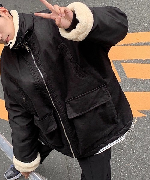 WESTBOY(ウエストボーイ)の「【WB ORIGINALS】Military Boa Long Jacket WO21W3HOT02(その他アウター・メンズ・グリーン/ブラック・L/M/XL)」の16枚目の写真