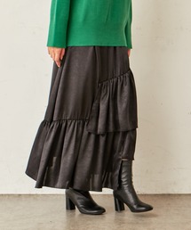 Lui's | クラッシュサテンランダムティアードスカート(スカート)