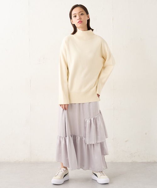 Lui's（ルイス）の「クラッシュサテンランダムティアードスカート（スカート・レディース・シルバー/ブラック/オリーブ・FREE）」の11枚目の写真