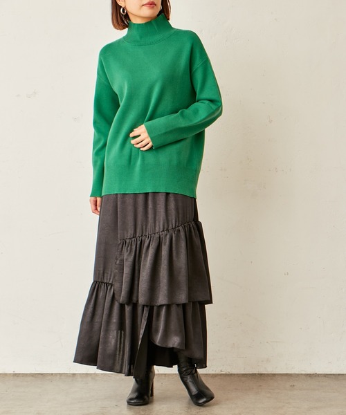 Lui's（ルイス）の「クラッシュサテンランダムティアードスカート（スカート・レディース・シルバー/ブラック/オリーブ・FREE）」の16枚目の写真