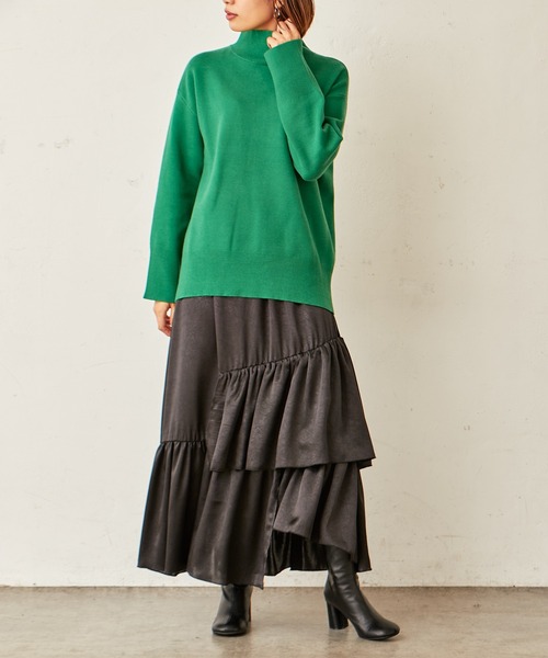 Lui's（ルイス）の「クラッシュサテンランダムティアードスカート（スカート・レディース・シルバー/ブラック/オリーブ・FREE）」の18枚目の写真