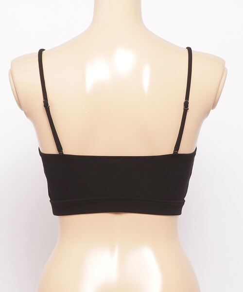 GUACAMOLE（ガカモレ）の「GUACAMOLE × atmos pink ロゴ刺繍リブキャミブラトップ（キャミソール・レディース・ブラウン/ホワイト/ブラック・S/M/M/L）」の5枚目の写真