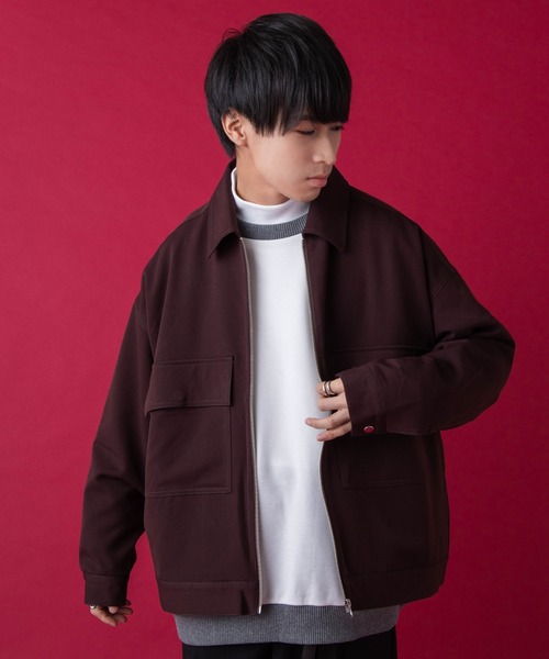 WEGO by こーせ(ウィゴーバイコーセ)の「∴WEGO by こーせ/ビッグシルエットZIPブルゾン(ブルゾン・メンズ・ブラック/ワイン/ライトグレー・MEDIUM/LARGE)」の6枚目の写真