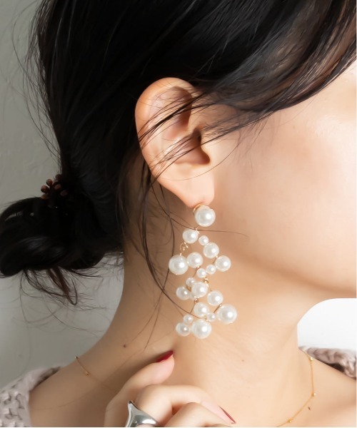 RANDA（ランダ）の「ボリュームツリーピアス（ピアス（両耳用）・レディース・ブラウン/その他・FREE）」の7枚目の写真