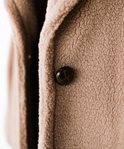 haco!（ハコ）の「眠くてたまらない日も毛布に包まれた気分で出かけられる！大人っぽかわいいロングボアチェスターコート（チェスターコート・レディース・ベージュ・SMALL/MEDIUM/LARGE/X-LARGE）」の21枚目の写真