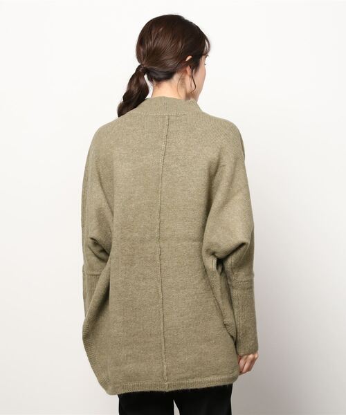 fredy repit（フレディレピ）の「ハイネック天竺プルオーバーニット（ニット/セーター・レディース・チャコールグレー/ダークブラウン/ベージュ/カーキ/アイボリー・38）」の6枚目の写真