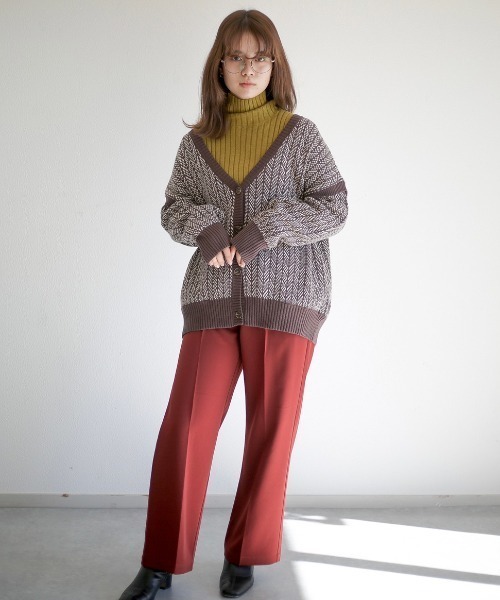 spoon store（スプーンストア）の「ダブルベルトセンタープレススラックス（スラックス・レディース・グリーン/ボルドー/マスタード・SMALL/MEDIUM）」の12枚目の写真