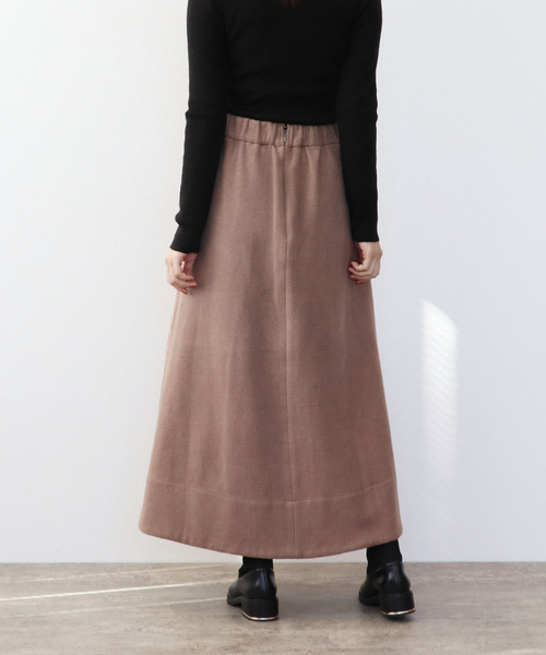 Three Four Time（ｽﾘｰﾌｫｰﾀｲﾑ）の「接結ボアパイピングロングスカート（スカート・レディース・ブラウン/アイボリー・ONE SIZE）」の3枚目の写真