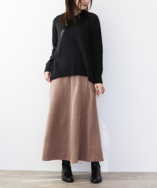 Three Four Time（ｽﾘｰﾌｫｰﾀｲﾑ）の「接結ボアパイピングロングスカート（スカート・レディース・ブラウン/アイボリー・ONE SIZE）」の9枚目の写真