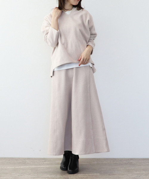 Three Four Time（ｽﾘｰﾌｫｰﾀｲﾑ）の「接結ボアパイピングロングスカート（スカート・レディース・ブラウン/アイボリー・ONE SIZE）」の5枚目の写真